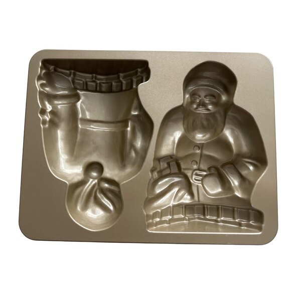 Nordic Ware William-Sonoma SANTA CLAUSE 3-D Mold Pan Odin 10 Cup Vintage - Picture 1 of 8
